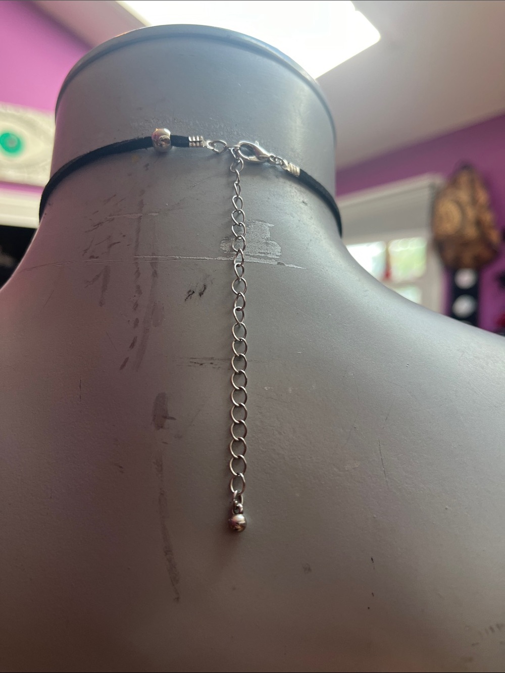 🌈 Iridescent rainbow Angela Aura Quartz choker necklace - Picture 4 of 4
